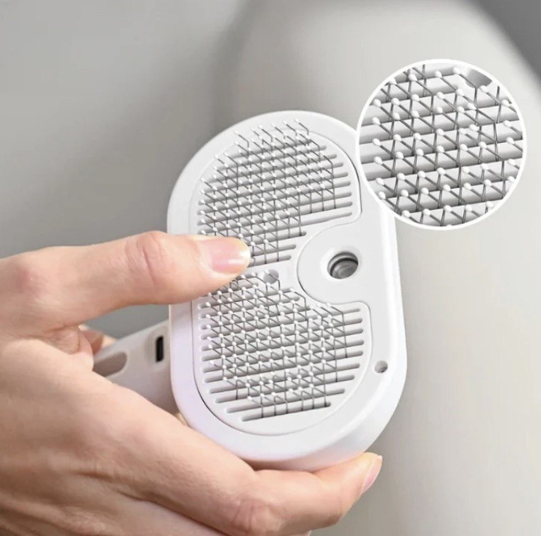 CEPILLO VAPOR DE MASAJE PARA MASCOTA 3 EN 1