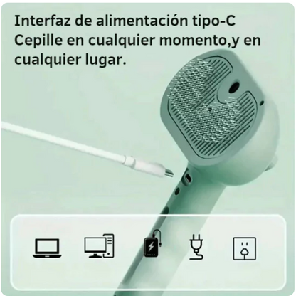 CEPILLO VAPOR DE MASAJE PARA MASCOTA 3 EN 1